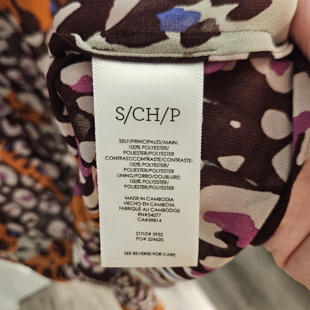 Cabi Size Small Escape Sheer Patchwork Dress, Ove… - image 2